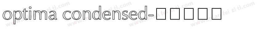 optima condensed字体转换